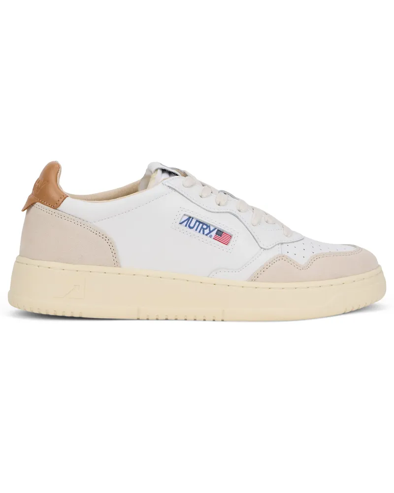 AUTRY Leather-Suede Sneakers — White White