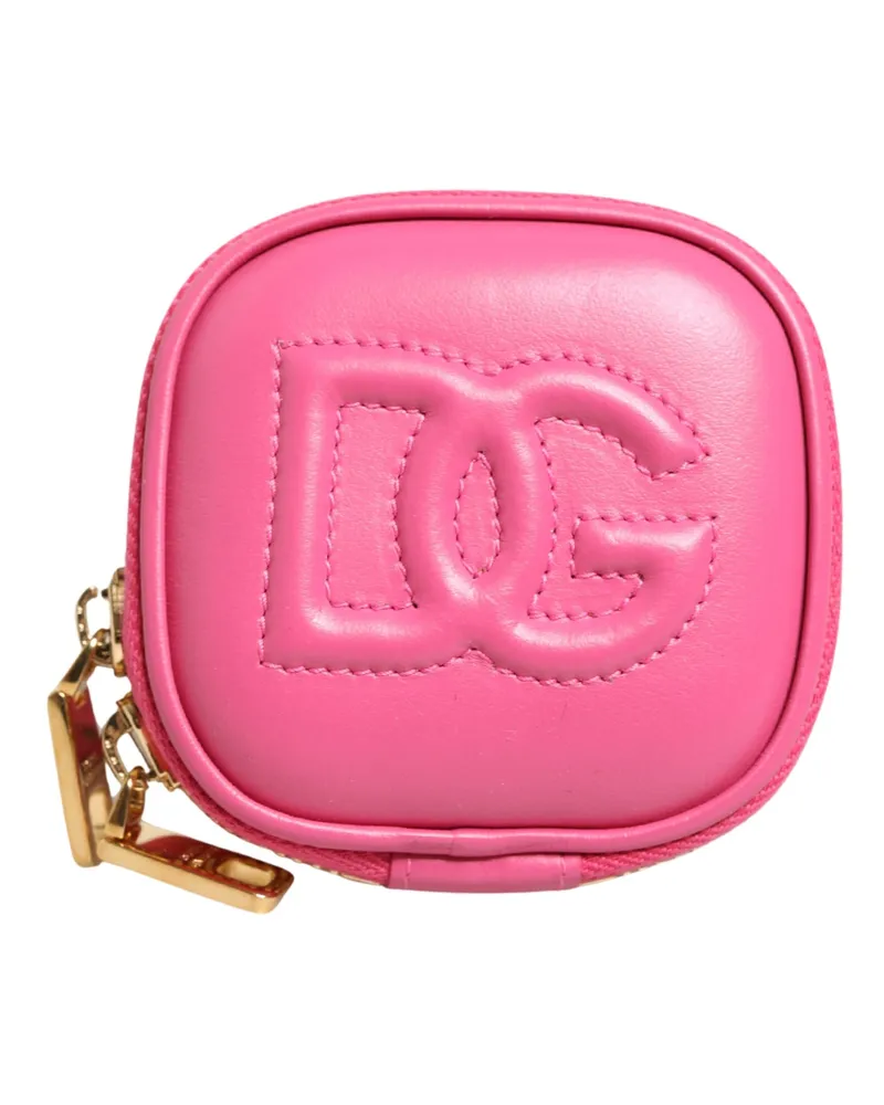 Dolce & Gabbana Women's Pink Calf Leather Dg Logo Multifunctional Kit Borse Bag Accessory Pink