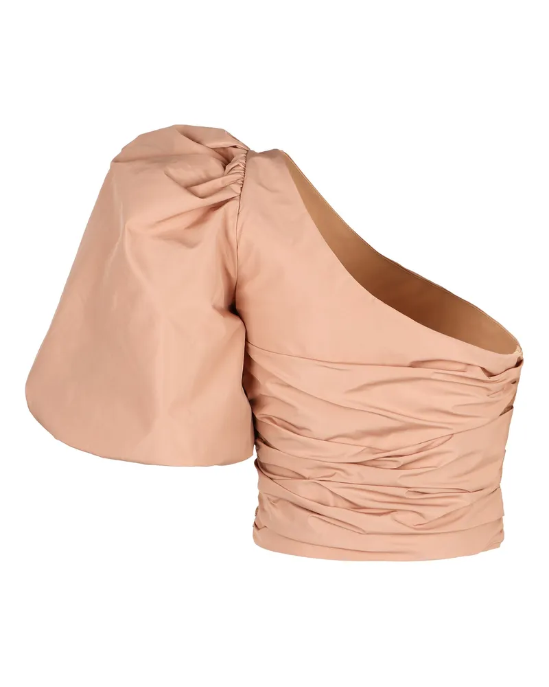 Pinko One-Shoulder Gathered Blouse — Pink Pink