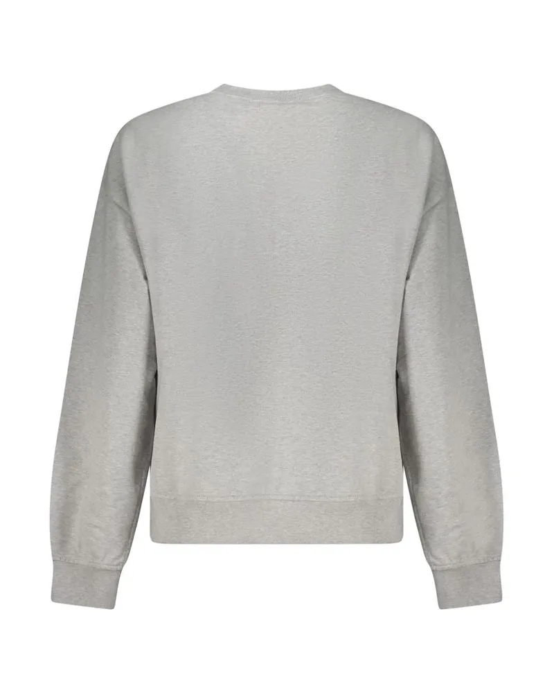 Calvin Klein Logo-Embroidered Cotton Sweatshirt — Gray Gray