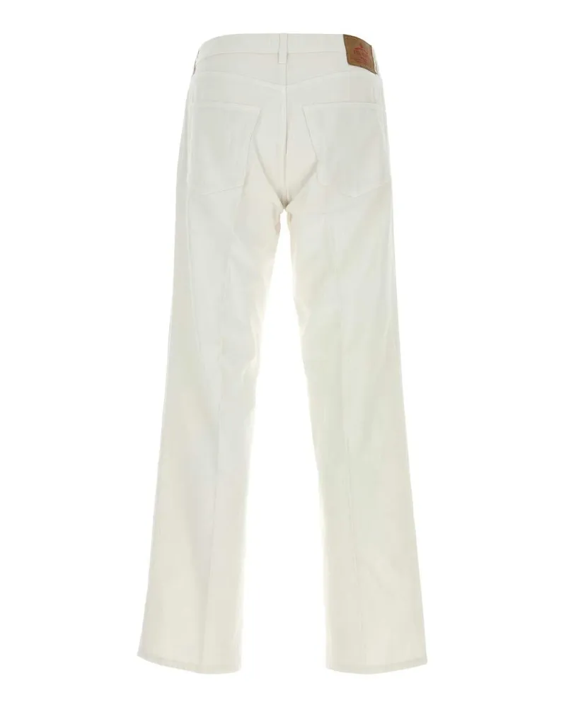 Prada Men's Chalk Cotton Pant Off White White