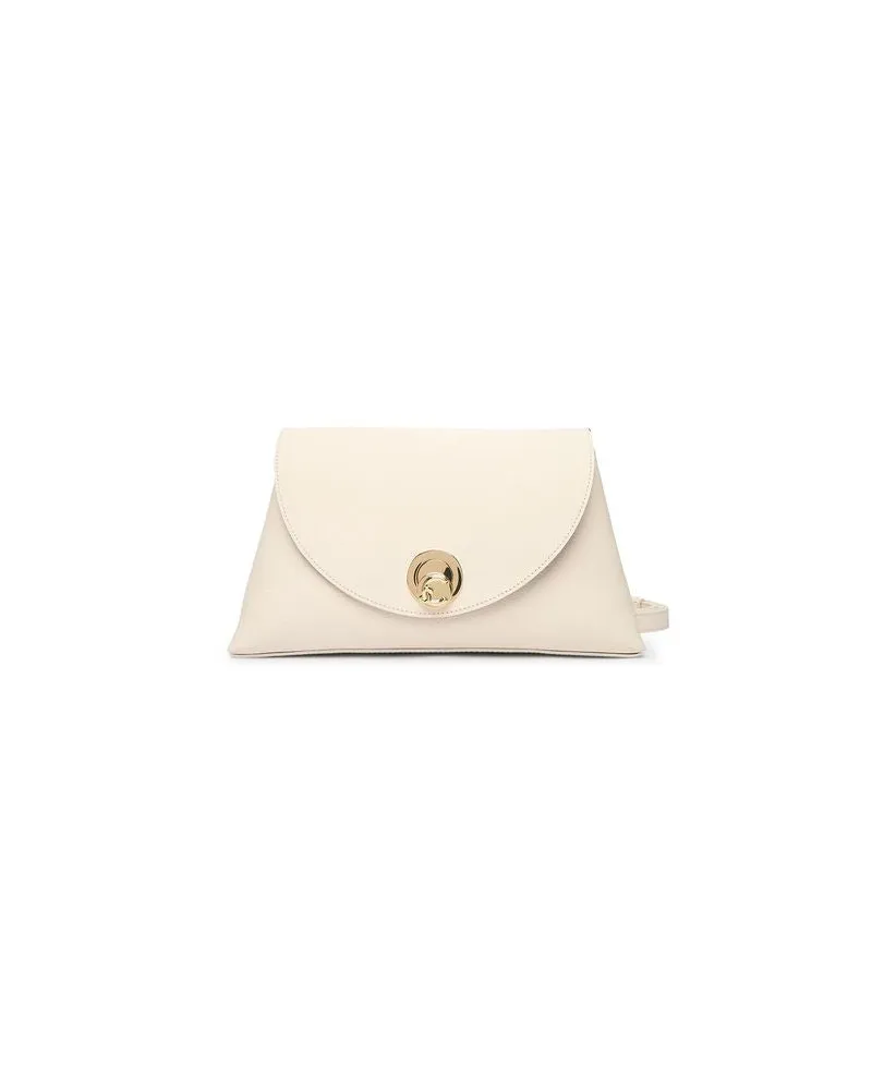 Coccinelle Women's Handbag Pearl-Cognac Cowhide White