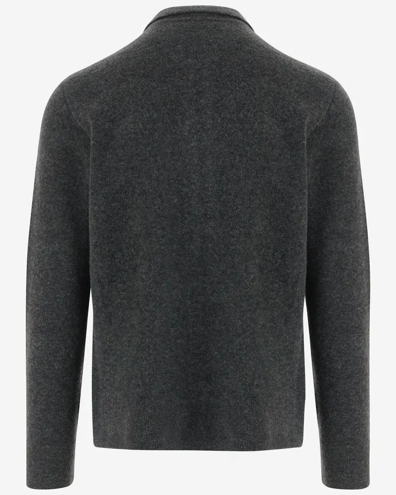 Tagliatore Men's Sweater Keid Dark Green Wool Gray
