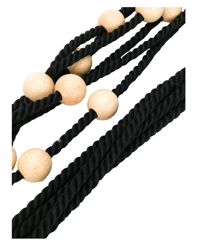 Philosophy Di Lorenzo Serafini Beaded Rope Cotton Belt — Black Black