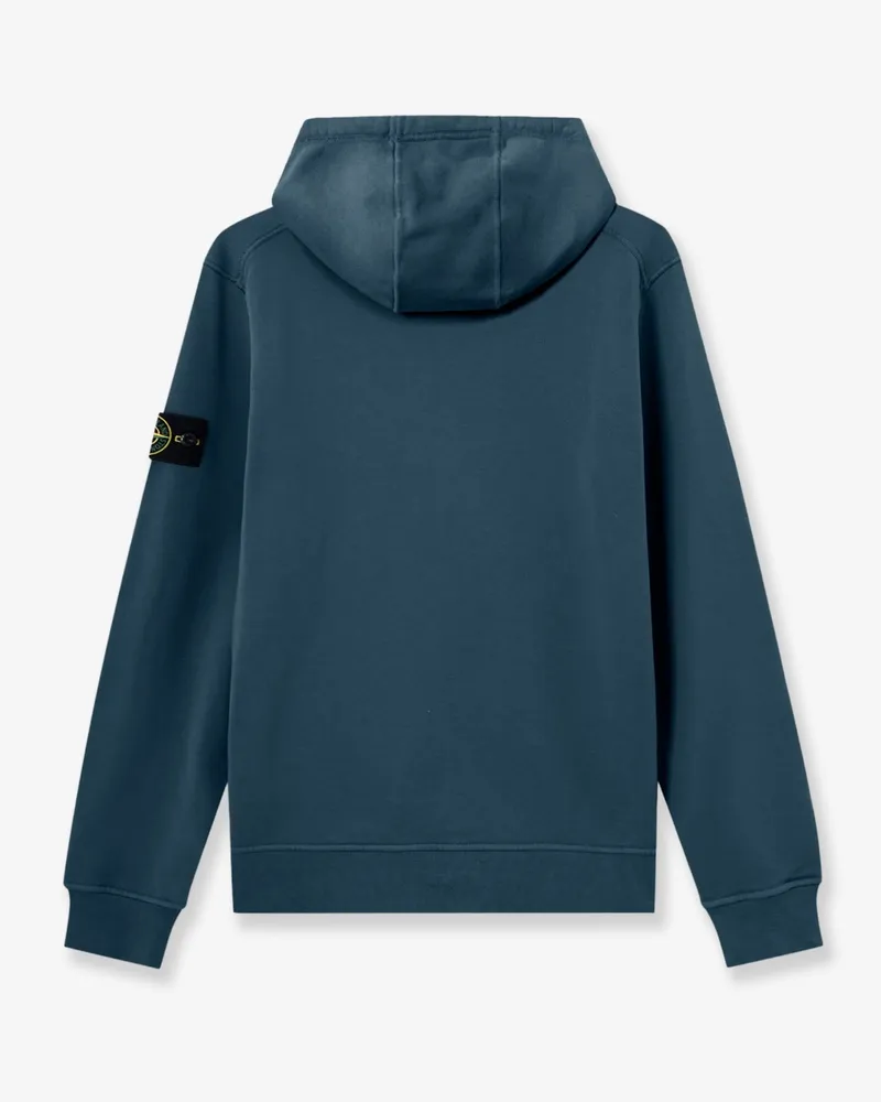 Stone Island Men's Hooded Cotton Sweatshirt Blue Sweatshirts Sweater Blue