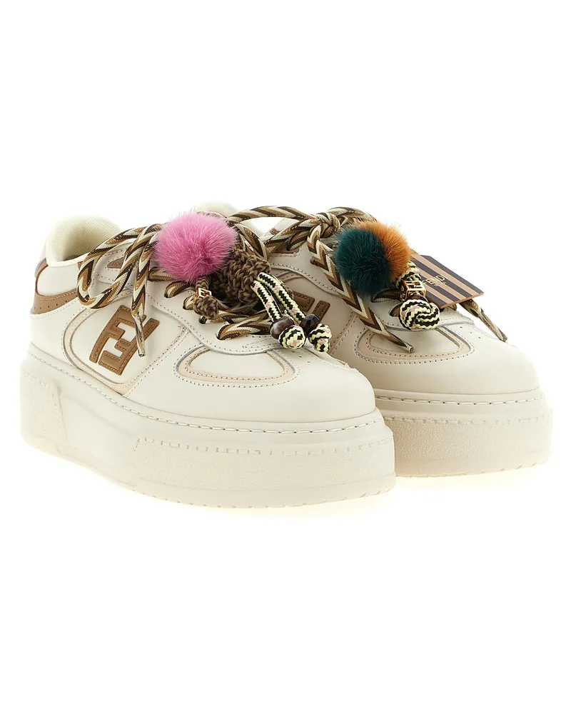 Fendi Match Sneaker — Cream Cream