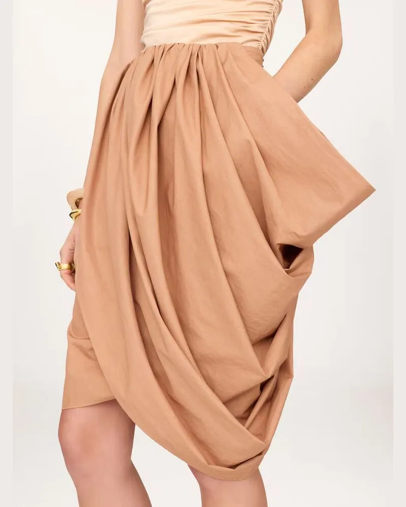 Chloé Draped Skirt — Beige Beige