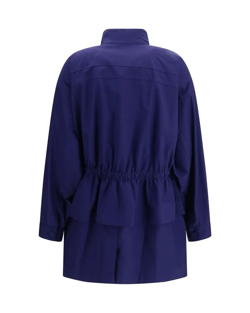 Fendi Women's Blue Cotton Parka Clothing Navy