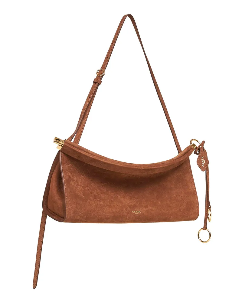 Alaïa Women's Shoulder Bag Le Click East West Brown Calf Leather Brown