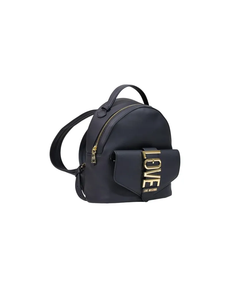 Moschino Women's Black Polyethylene Backpack Black