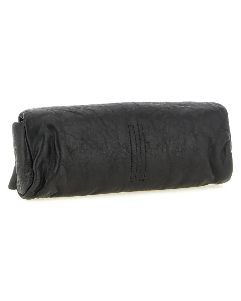 Rick Owens Women's Black Lamb Leather Clutch Bag Black