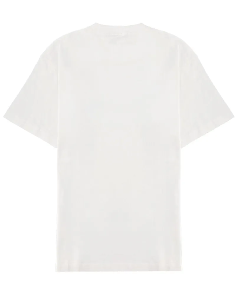 Stone Island Patch Logo Cotton T-Shirt — White White