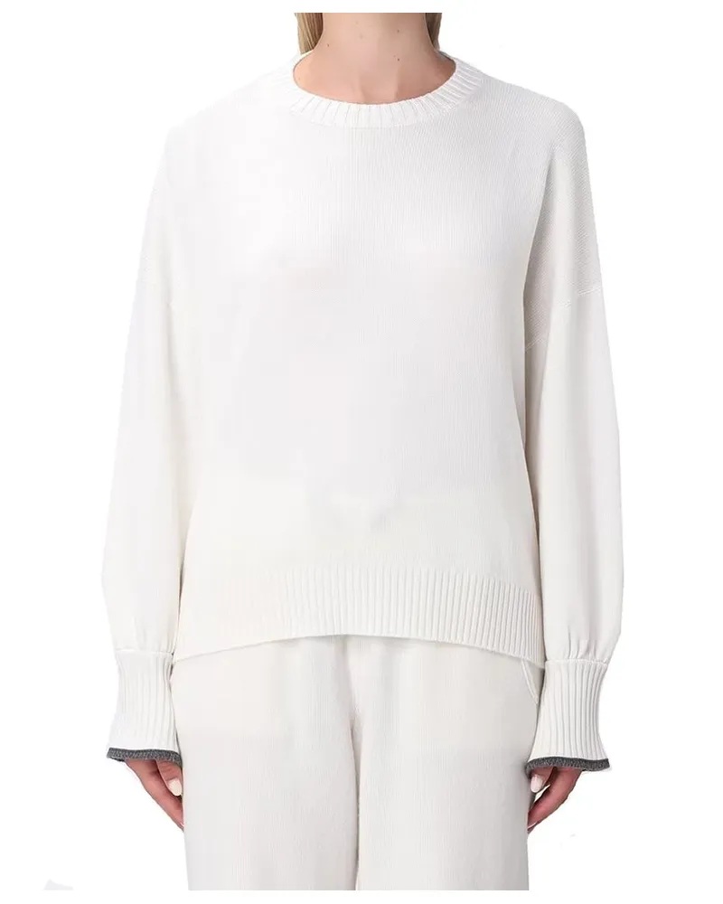 Brunello Cucinelli Women's White Cashmere Sweater Clothing White