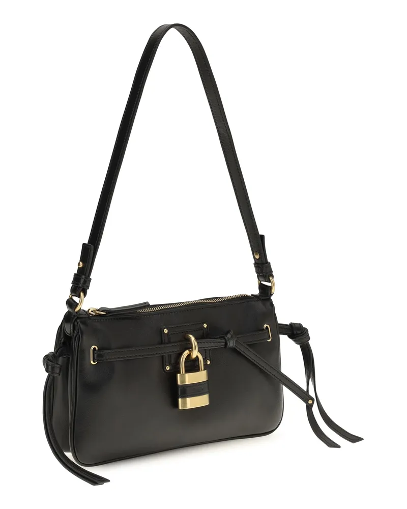 Chloé Paddington Sling Mini Leather Shoulder Bag — Black Black