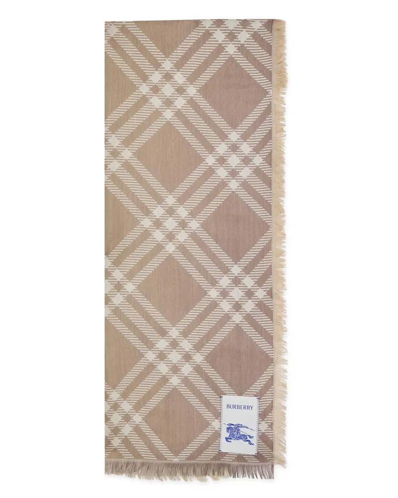 Burberry Women's Scarf Wool-Silk Sand Scarfs Beige