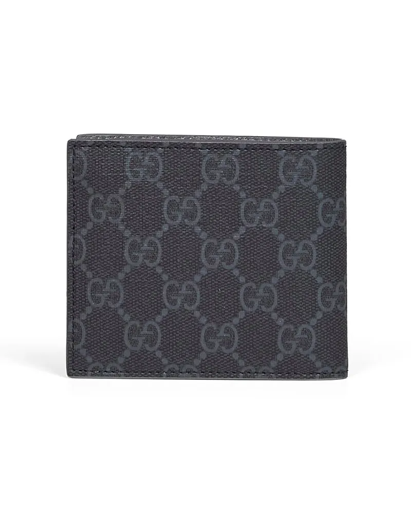 Gucci GG Supreme Canvas Bi-Fold Wallet — Black Black
