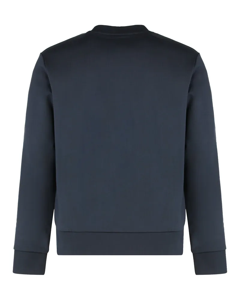 HUGO BOSS Men's Logo Detail Cotton Sweatshirt Blue Sweatshirts Sweater Navy