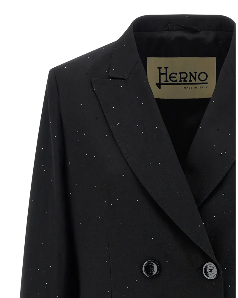 Herno Women's Black Viscose Blazer Clothing Black