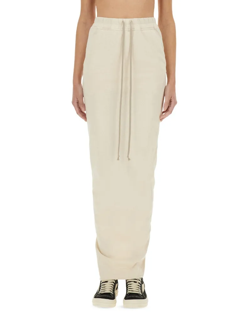 DRKSHDW by Rick Owens Cotton Maxi Skirt — White White