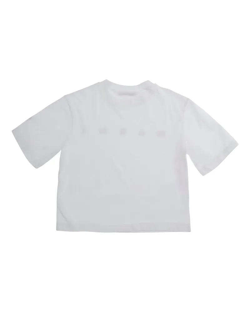 Marni Logo-Embroidered Cotton T-Shirt — White White