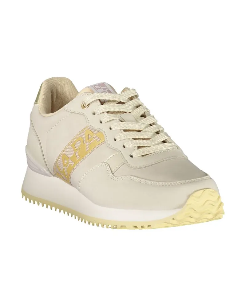 Napapijri Polyester Lace-Up with Gold Accents Sneakers — Pink Pink