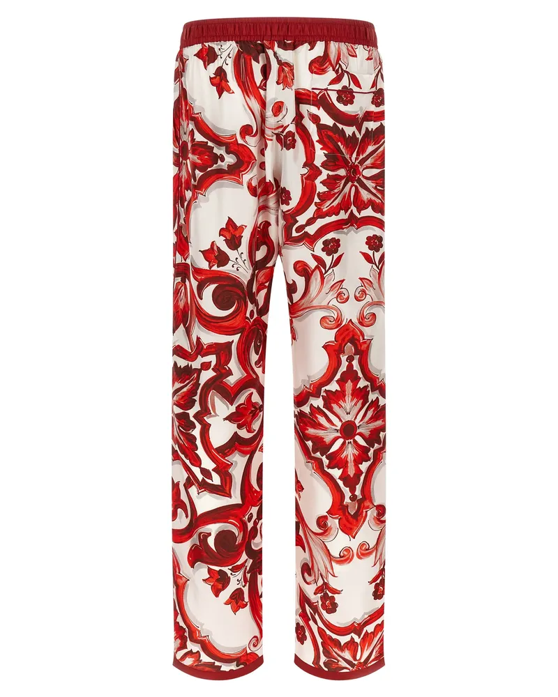 Dolce & Gabbana Men's Multicolor Silk Casual Pants Multicolor