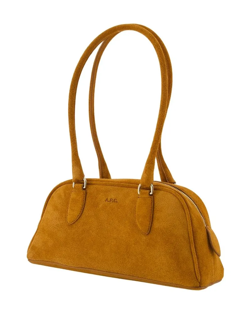 A.P.C. Paloma Leather Shoulder Bag — Brown Brown