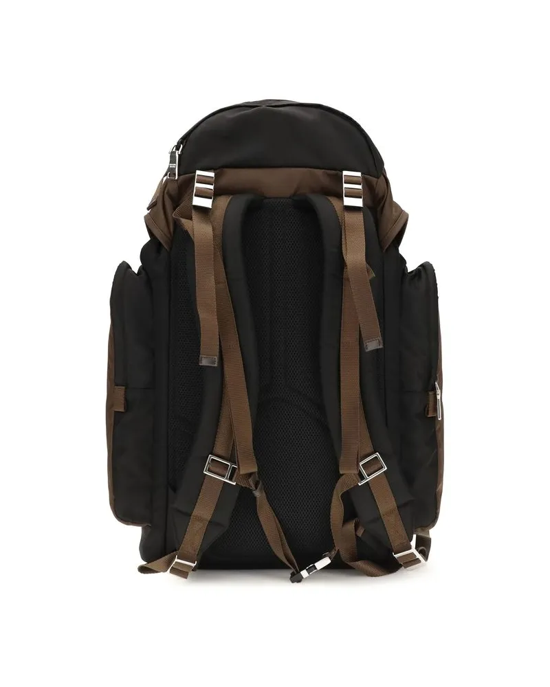 Prada Men's Brown Recycled Polyamide Backpack Brown