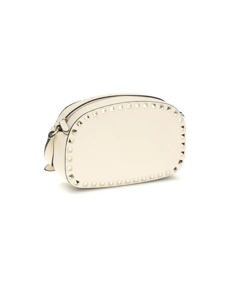 Valentino Garavani Women's Beige Calf Leather Bos Taurus Shoulder Bag Beige