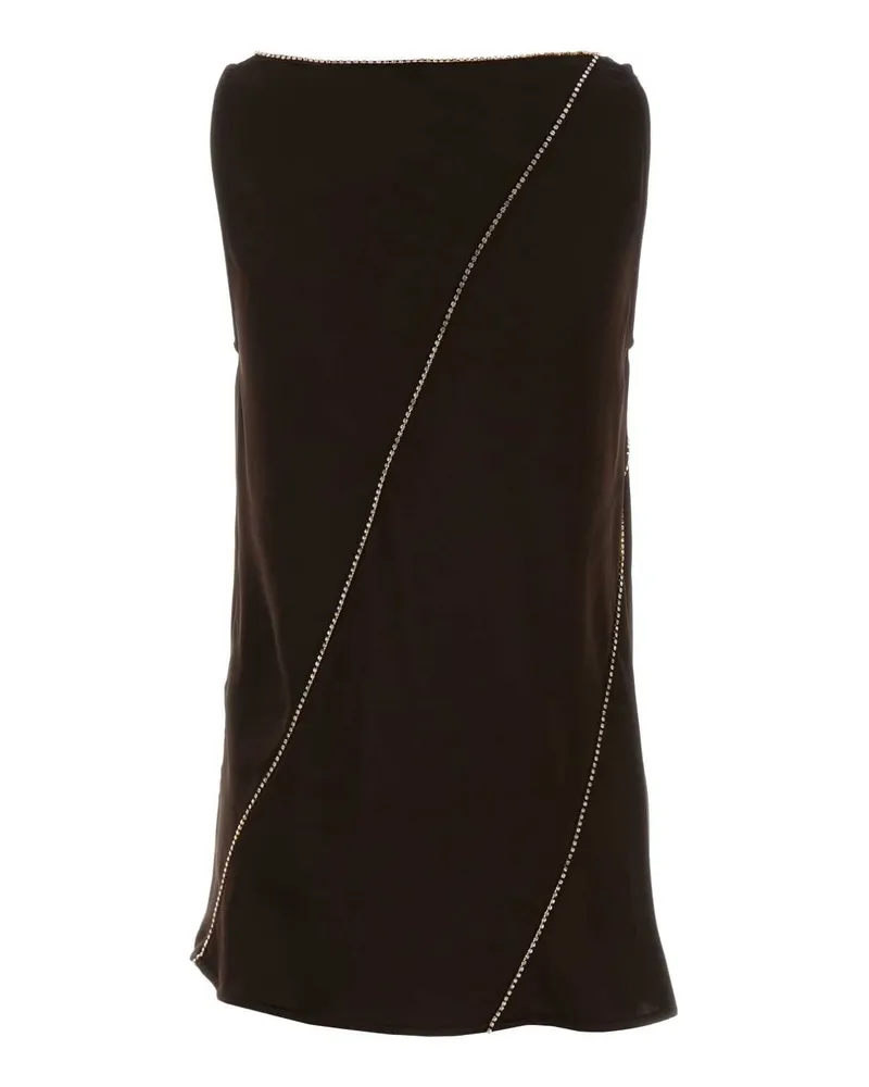 Jil Sander Women's Chocolate Viscose Top Plum Viscosa Maglie Black
