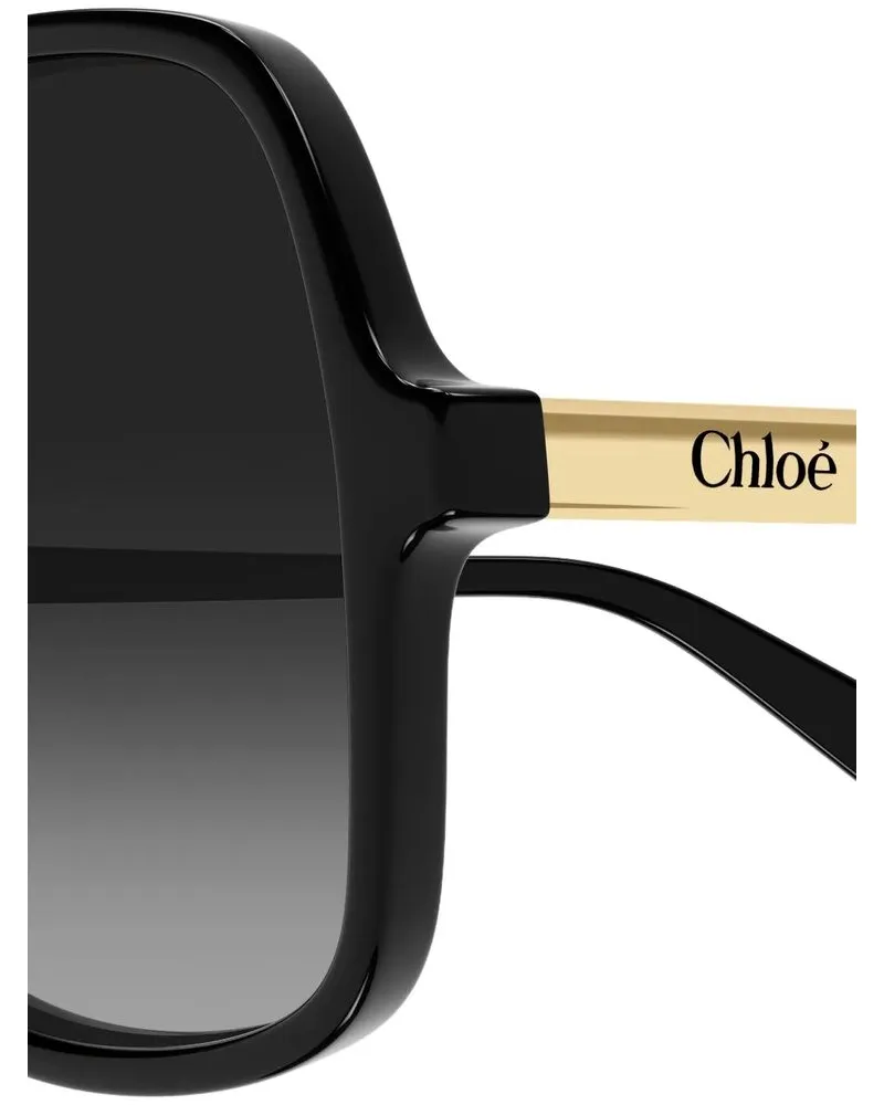 Chloé CH0364S Oversized Square Sunglasses — Black Black
