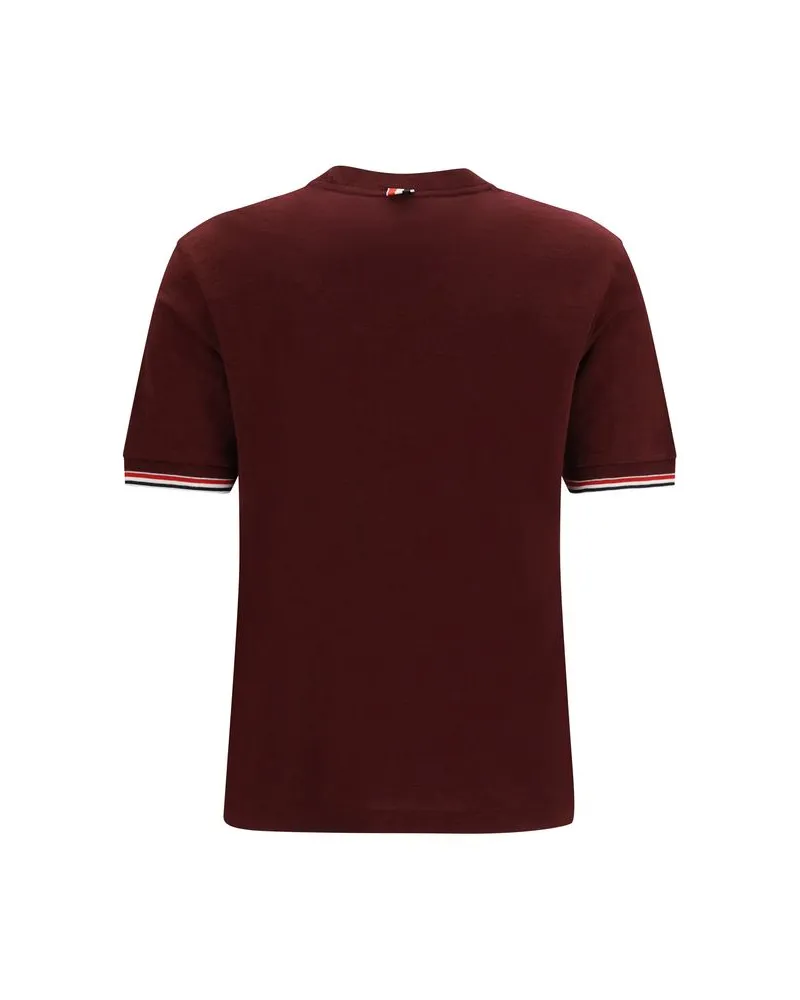 Thom Browne Women's Bordeaux Wool Oves Aries T-Shirt Burgundy