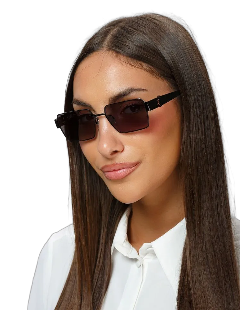 Just Cavalli Unisex Sunglasses Total Gloss Black Metal Black