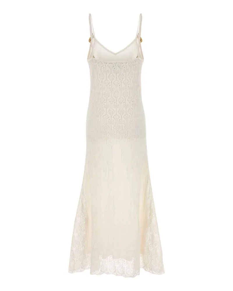 Bottega Veneta Women's White Lace Dress Chalk Abiti White