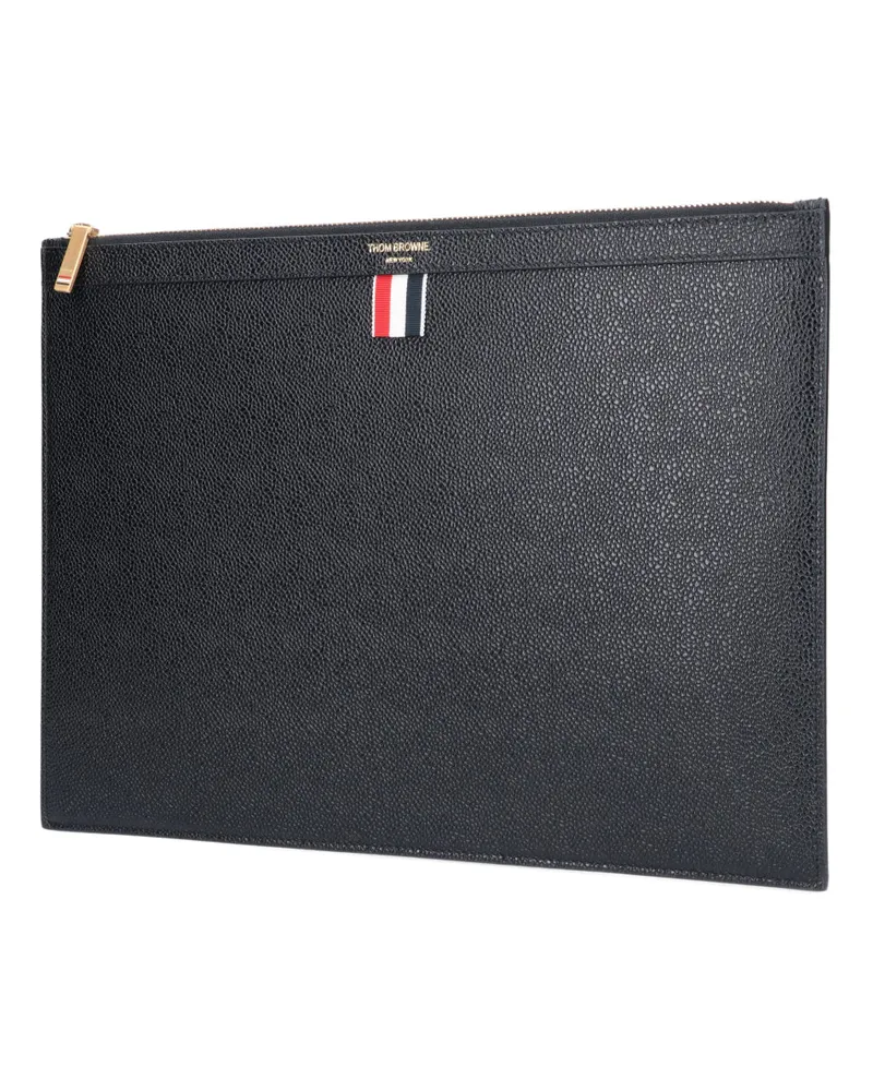 Thom Browne Men's Bags Black Calf Full Grain Leather Black