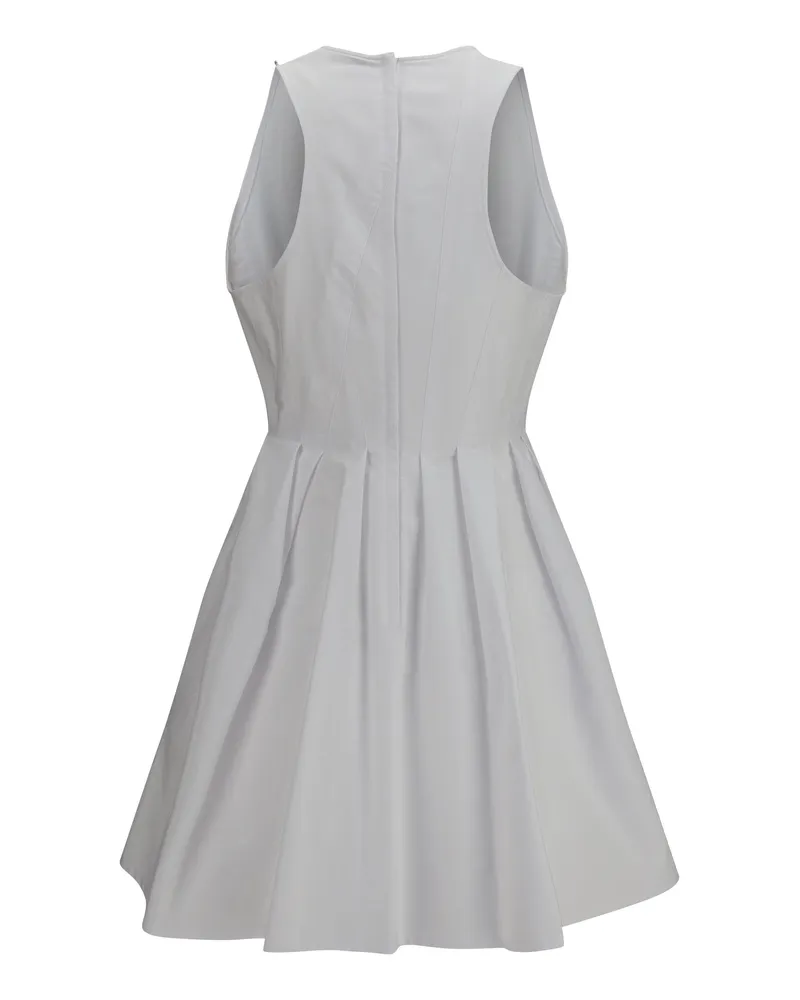 Max Mara Sleeveless Cotton Dress — White Bianco