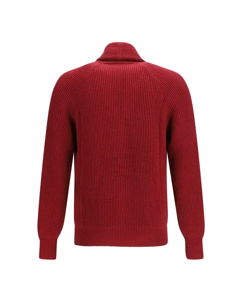 Brunello Cucinelli Men's Multicolor Cotton Cardigan Clothing Red