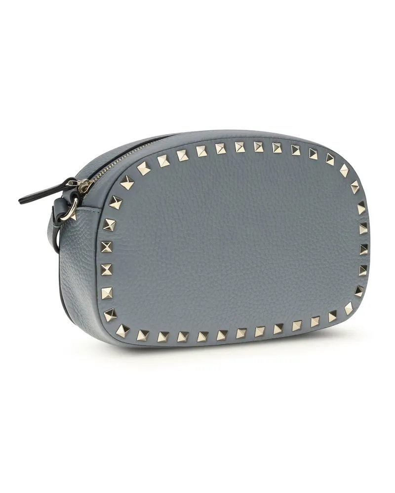 Valentino Garavani Women's Rockstud Shoulder Bag Stone Grey Calf Leather Bos Taurus Gray