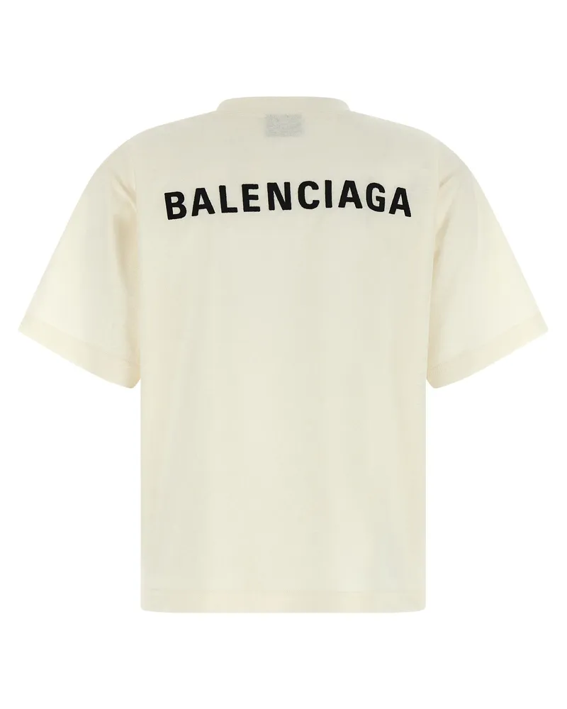 Balenciaga Women's White Cotton T-Shirt White
