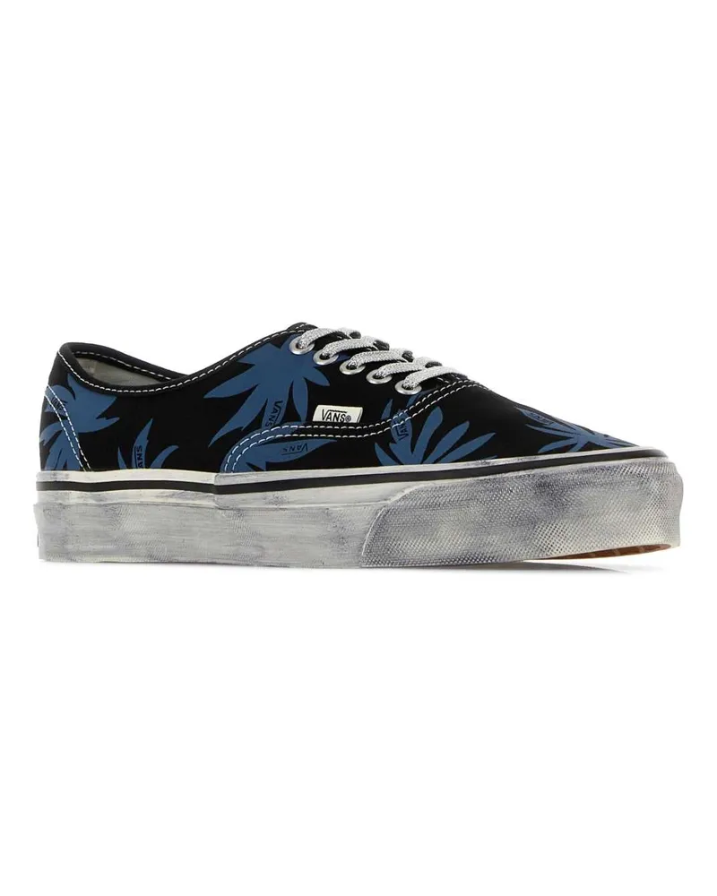 Vans Men's Printed Canvas Authentic Sneakers Archiveblack Black
