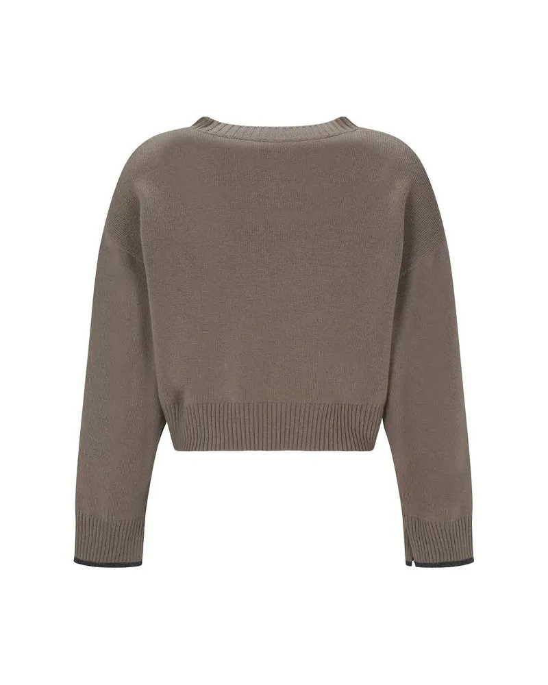 Brunello Cucinelli Women Beige Cashmere Sweater Clothing Beige