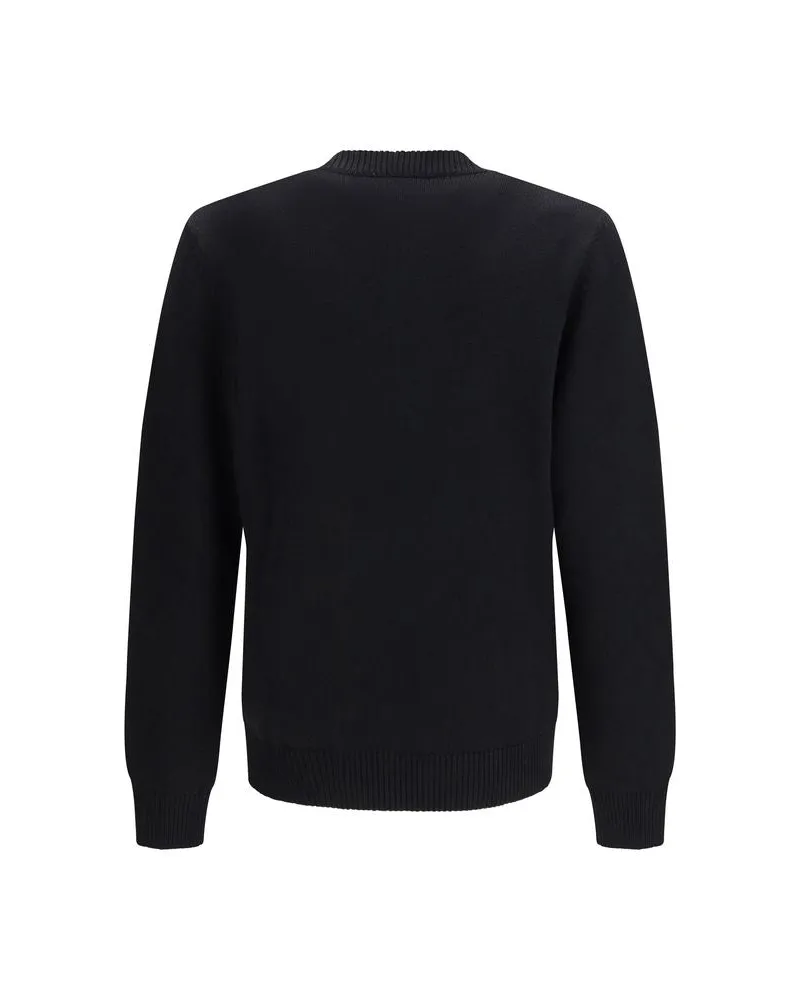 Fendi Men's Black Wool Oves Aries Sweatshirt Clothing Black