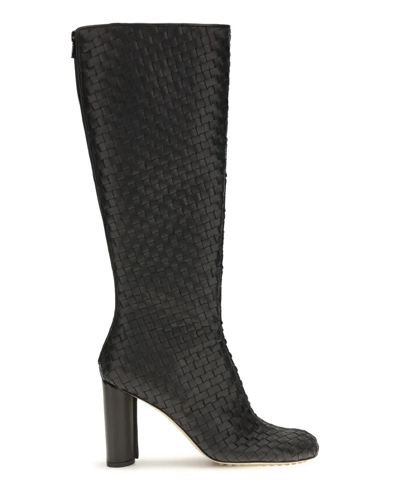 Bottega Veneta Cherry Intrecciato Boots — Black Black