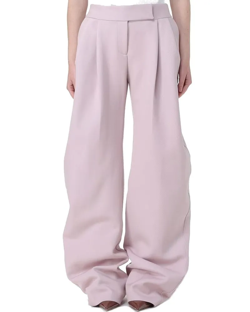 ATTICO Women's Multicolor Polyamide Casual Pants Beige