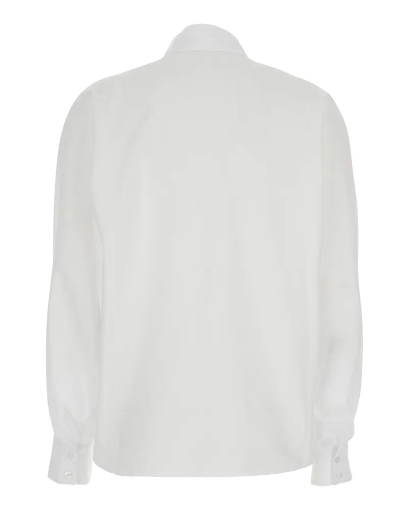 SoSUE Women Shirt Antonia Slim White Cotton Blouses White