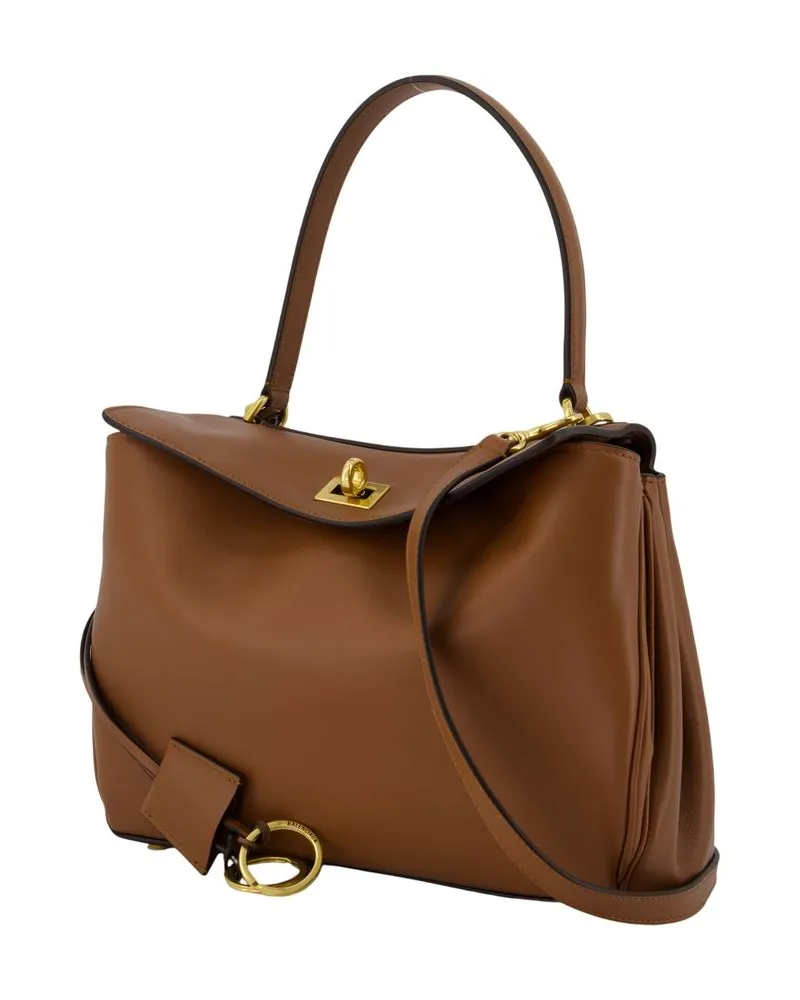 Balenciaga Women's Rodeo Crossbody -  Leather Brown Calfskin Bags Crossbodies Brown
