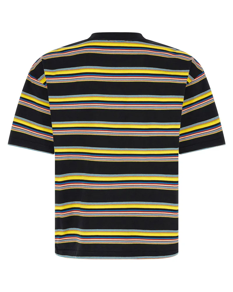 Marni Multicolored Striped T-Shirt — Black Black