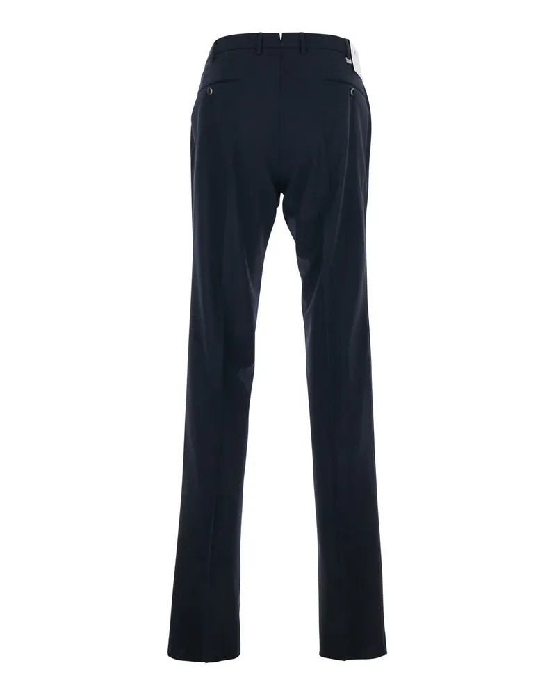 PT TORINO Men's Slim Pants Blue Wool Virgin Trousers Blue