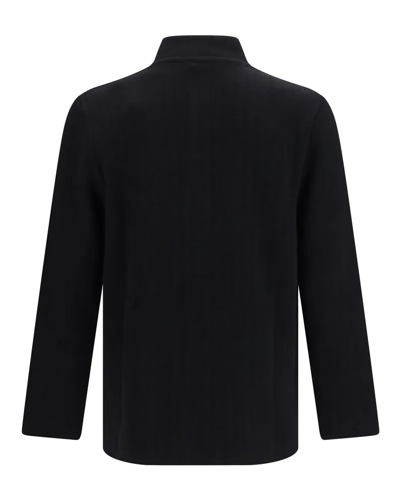 LARDINI Ribbed Wool Jacket — Black Black