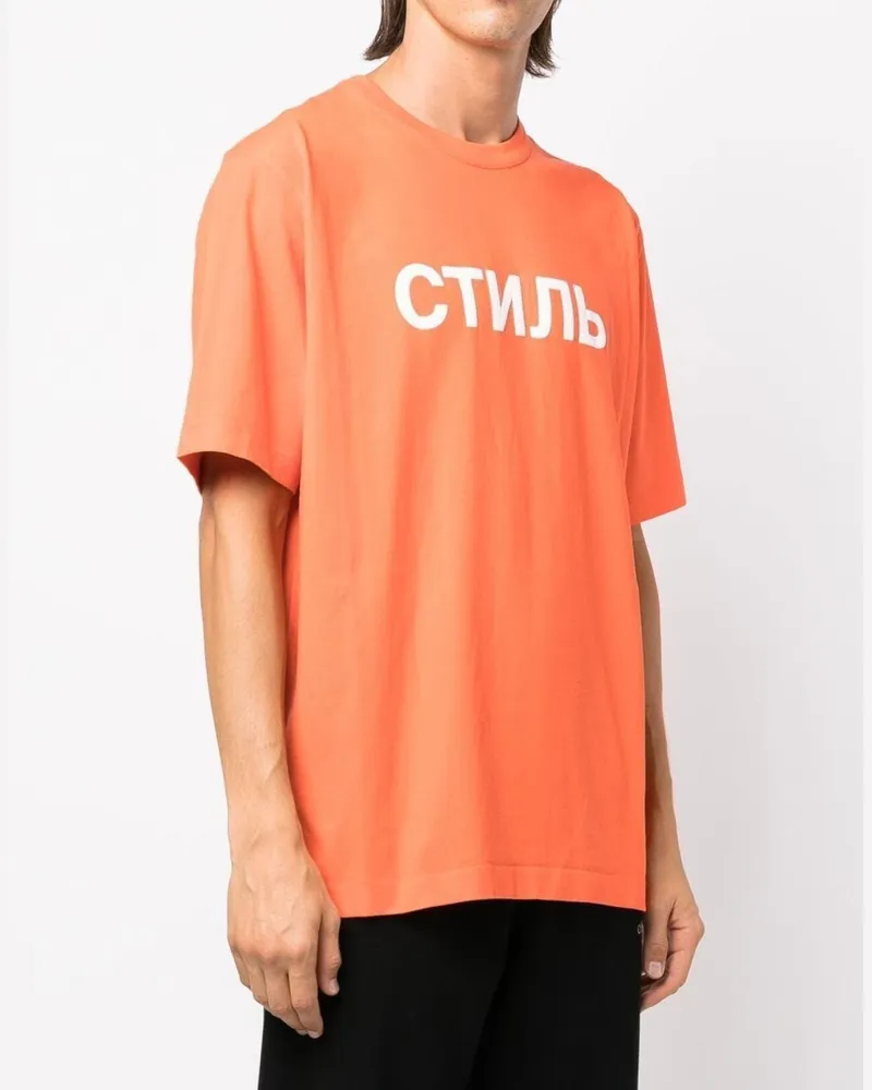 Heron Preston Men's Ctnmb Logo T-Shirt Orange Clothing > Polo & T-Shirts Orange